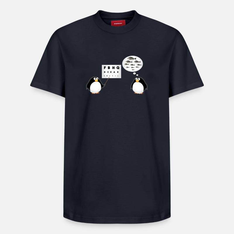 Test Penguin Seh - Ophtalmologiste - T-shirt unisexe décontracté en coton Supima – de SPREAD - bleu marine