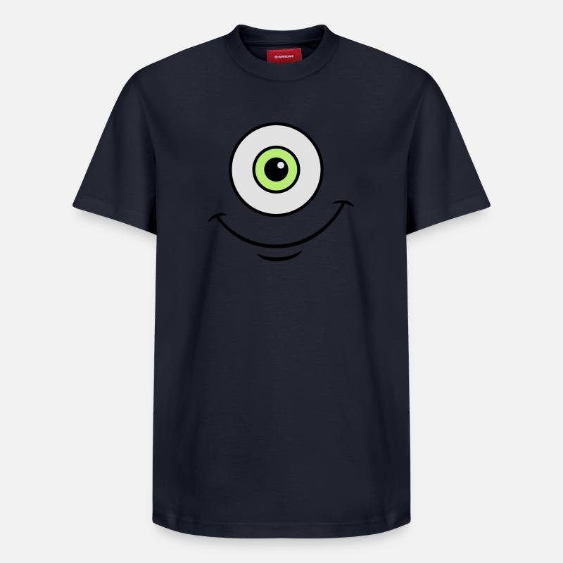 monster eye - T-shirt unisexe décontracté en coton Supima – de SPREAD - bleu marine