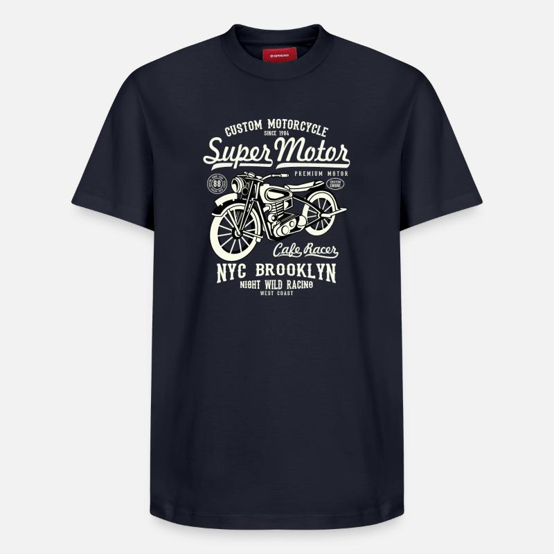 Super moteurs - T-shirt unisexe décontracté en coton Supima – de SPREAD - bleu marine