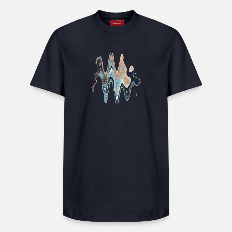 Design rétro 20e - T-shirt unisexe décontracté en coton Supima – de SPREAD - bleu marine