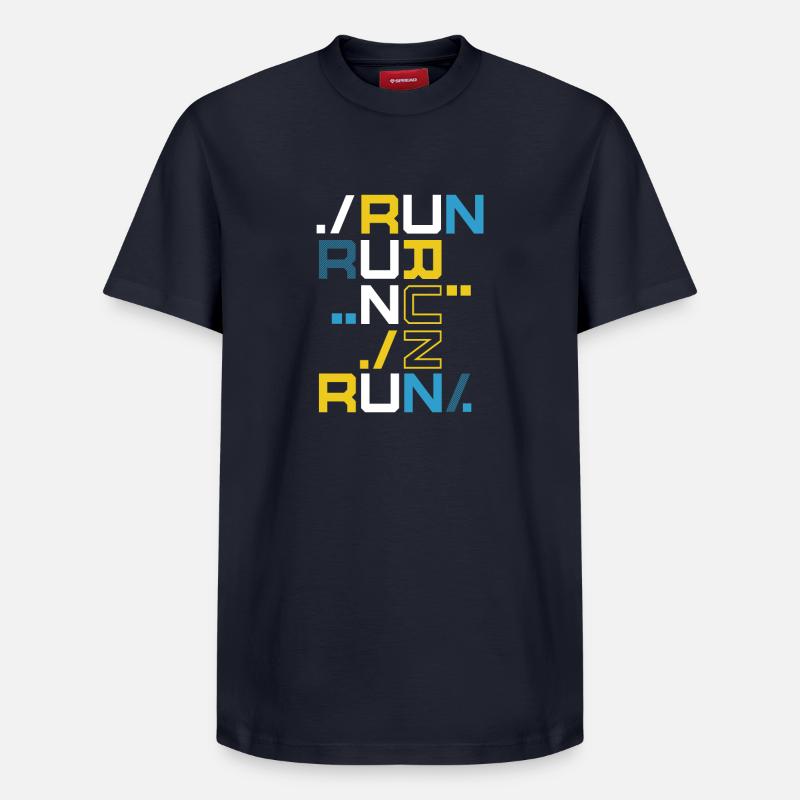 Chemise Run Run Run - T-shirt unisexe décontracté en coton Supima – de SPREAD - bleu marine