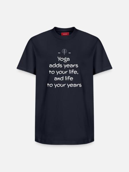 Yoga - Relaxed Unisex Supima Cotton T-Shirt – by SPREAD - navy