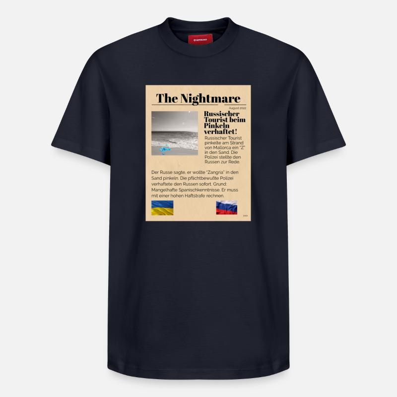 The Nightmare 2 Ironique - T-shirt unisexe décontracté en coton Supima – de SPREAD - bleu marine