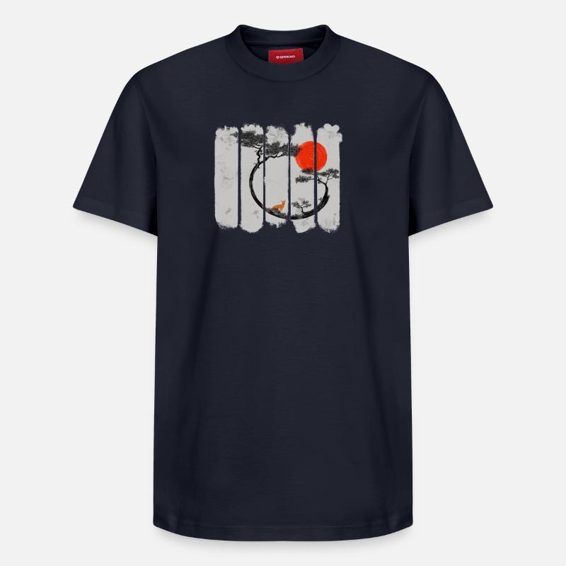 Kitsune - Relaxed Unisex Supima Cotton T-Shirt – von SPREAD - Navy