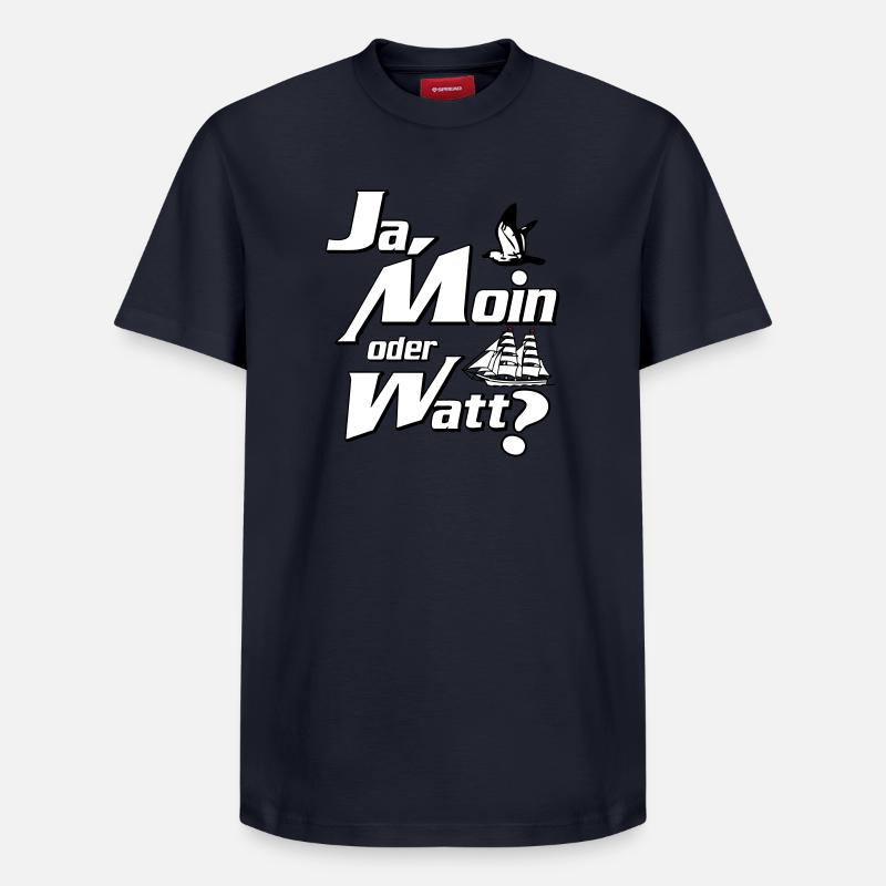 Ja Moin oder Watt? - Relaxed Unisex Supima Cotton T-Shirt – von SPREAD - Navy