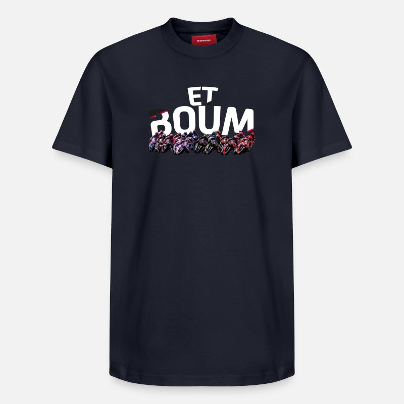 ET BOUM  - T-shirt unisexe décontracté en coton Supima – de SPREAD - bleu marine