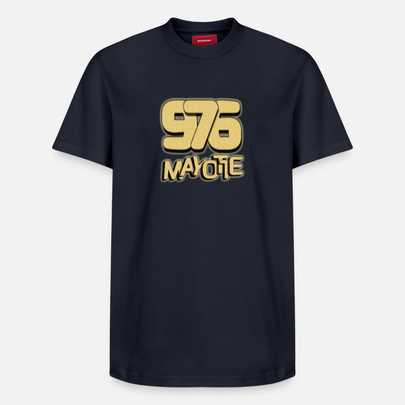 T SHIRT 976 MAYOTTE_MAORÉ - T-shirt unisexe décontracté en coton Supima – de SPREAD - bleu marine