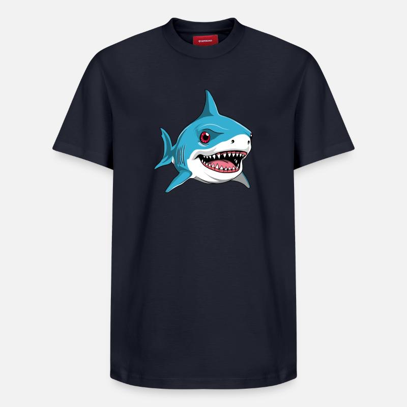 Mignon Petit Requin - T-shirt unisexe décontracté en coton Supima – de SPREAD - bleu marine