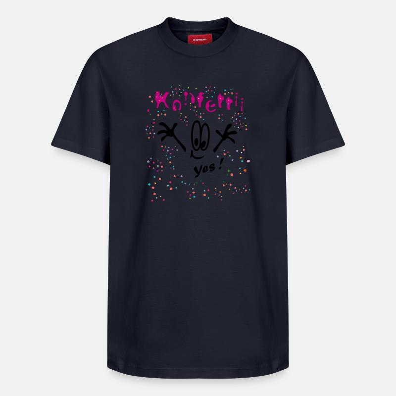Confettis Carnaval Bande Dessinée - T-shirt unisexe décontracté en coton Supima – de SPREAD - bleu marine
