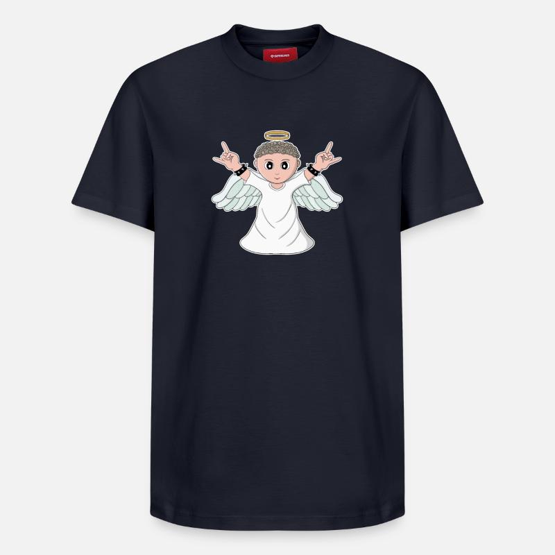 Ange mélomane lourd - T-shirt unisexe décontracté en coton Supima – de SPREAD - bleu marine