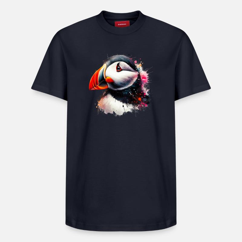 Macareux - T-shirt unisexe décontracté en coton Supima – de SPREAD - bleu marine
