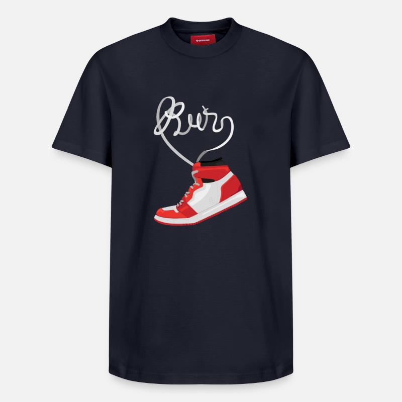 Courir - T-shirt unisexe décontracté en coton Supima – de SPREAD - bleu marine