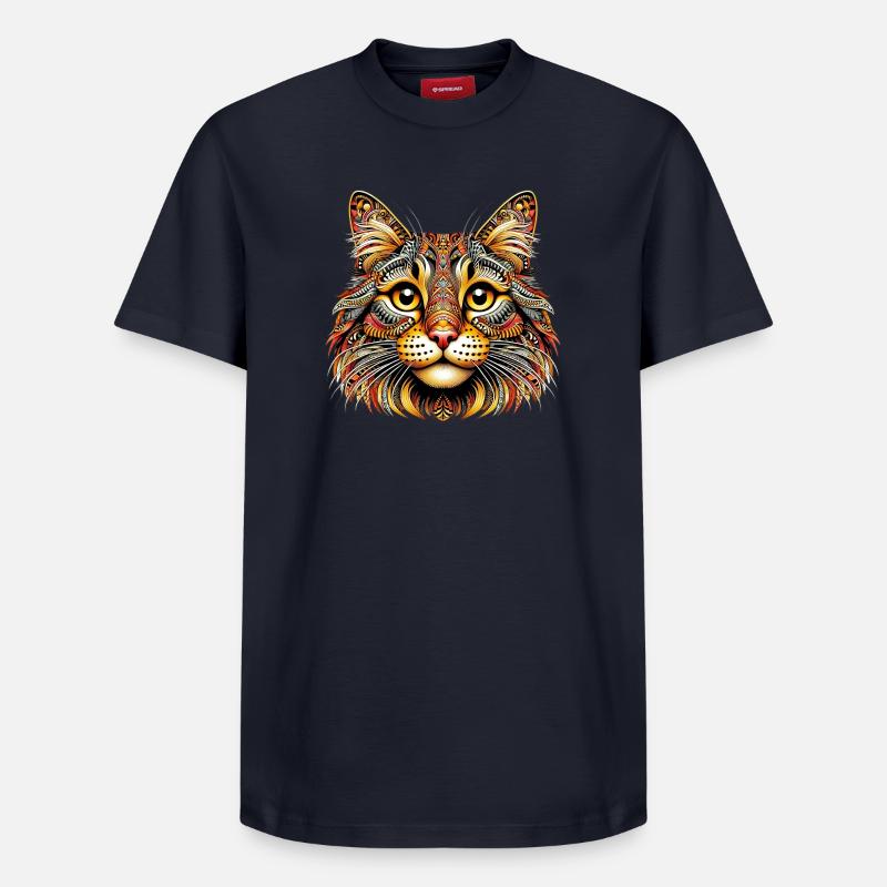 Katze - Relaxed Unisex Supima Cotton T-Shirt – von SPREAD - Navy