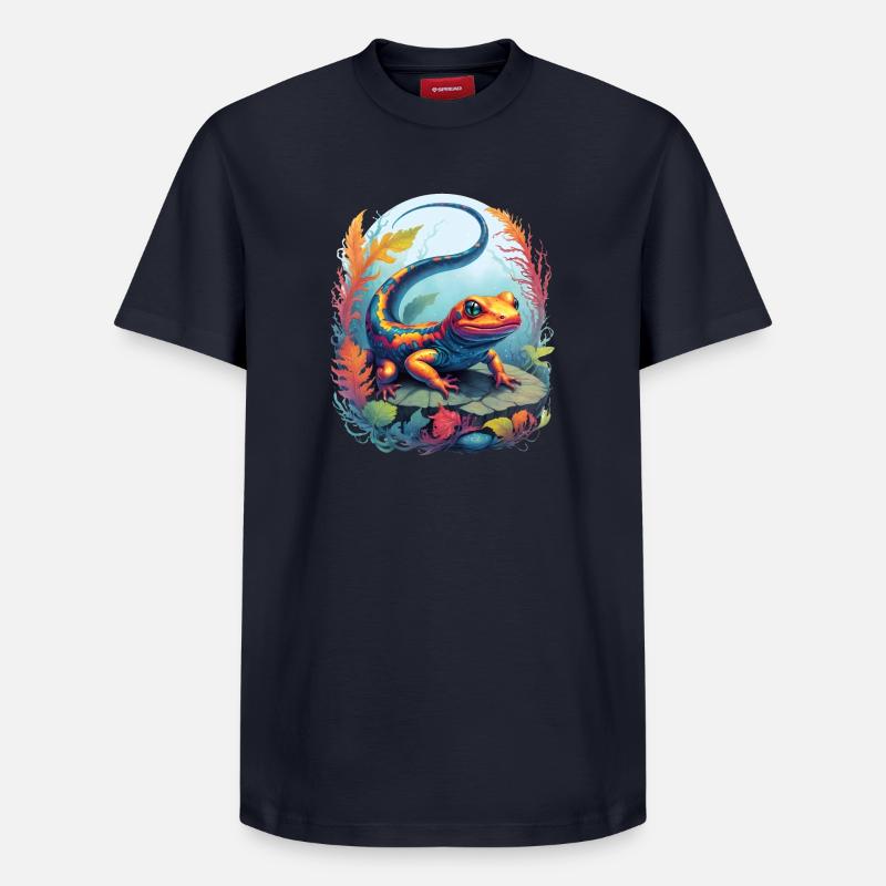 Salamandre Sous L'eau - T-shirt unisexe décontracté en coton Supima – de SPREAD - bleu marine