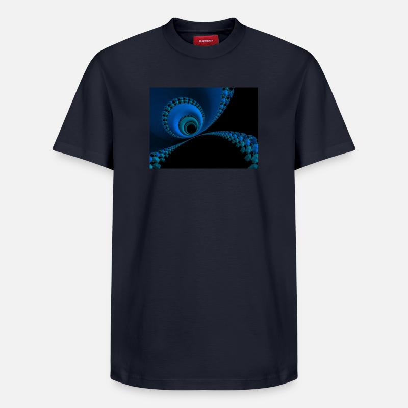Abstraction - T-shirt unisexe décontracté en coton Supima – de SPREAD - bleu marine