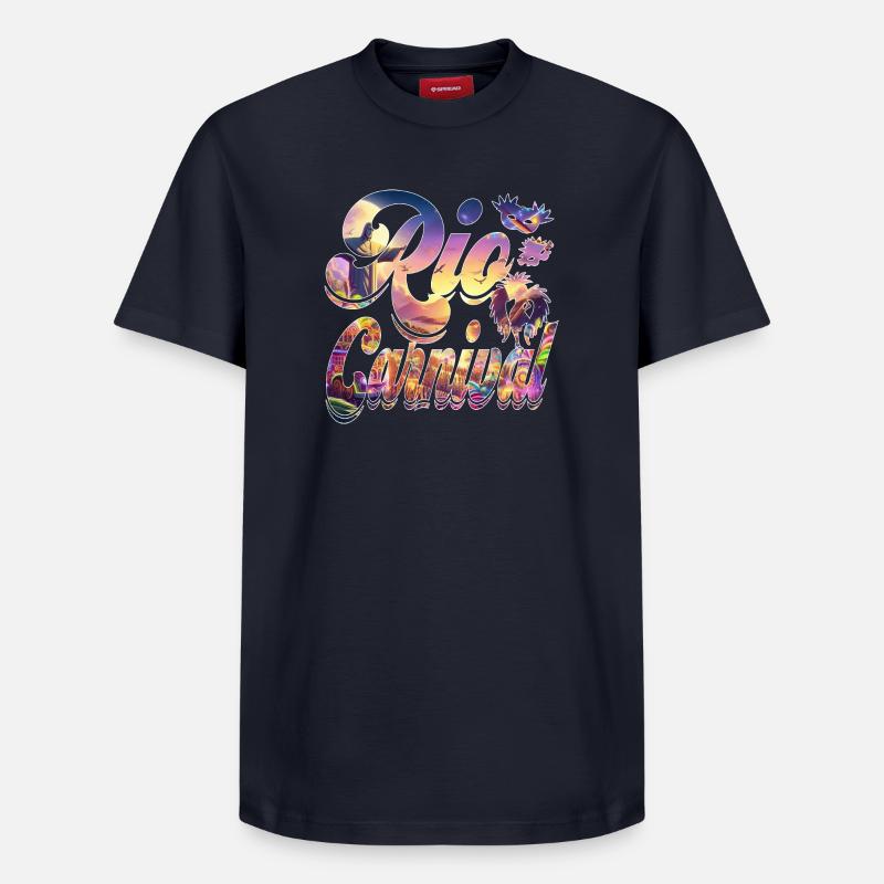CARNAVAL DE RIO - T-shirt unisexe décontracté en coton Supima – de SPREAD - bleu marine