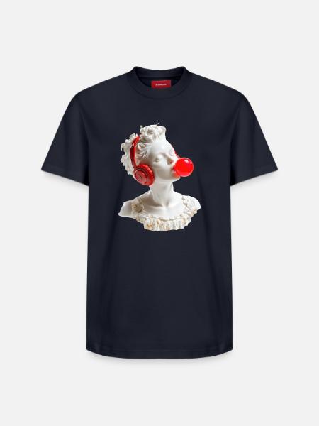 Marble & Beats - Relaxed Unisex Supima Cotton T-Shirt – by SPREAD - navy