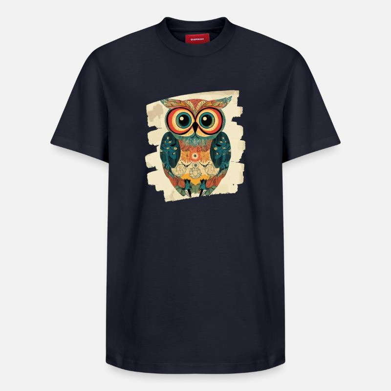 Hibou - T-shirt unisexe décontracté en coton Supima – de SPREAD - bleu marine