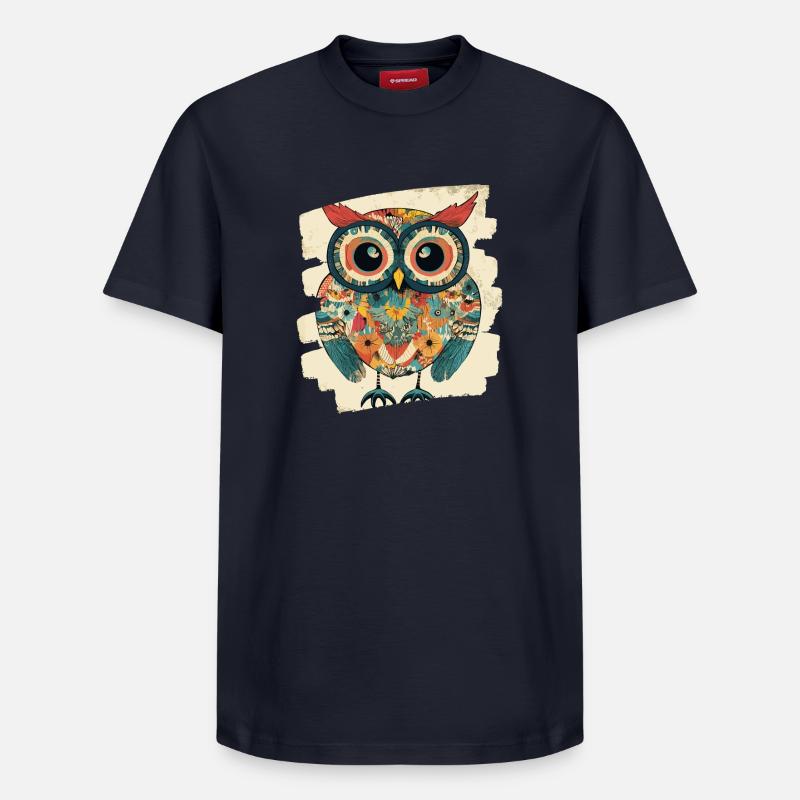 Eule - Relaxed Unisex Supima Cotton T-Shirt – von SPREAD - Navy