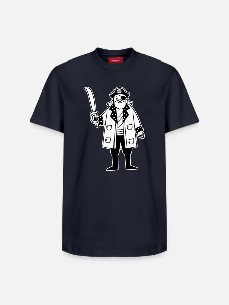 Pirat - Relaxed Unisex Supima Cotton T-Shirt – von SPREAD - Navy