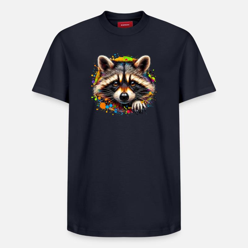 Raton laveur - T-shirt unisexe décontracté en coton Supima – de SPREAD - bleu marine