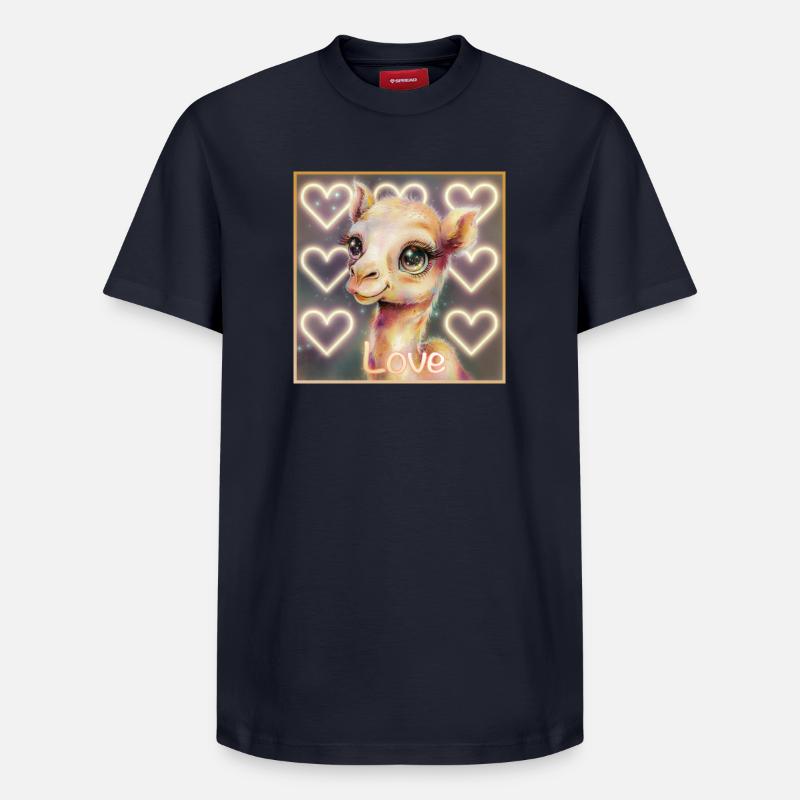Kamel love - Relaxed Unisex Supima Cotton T-Shirt – von SPREAD - Navy