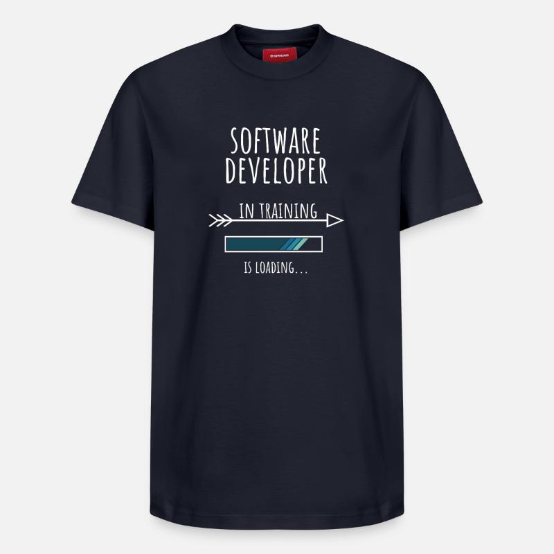 Software Developer in Training Gift - Relaxed Unisex Supima Cotton T-Shirt – by SPREAD - navy