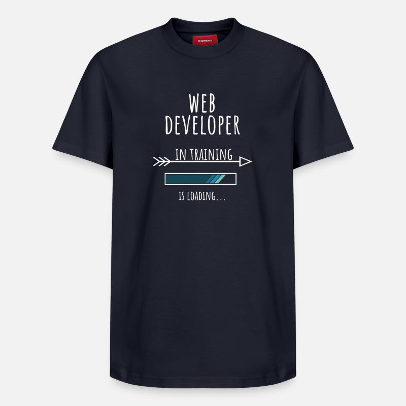 Web Developer in Ausbildung Beruf Geschenk - Relaxed Unisex Supima Cotton T-Shirt – von SPREAD - Navy