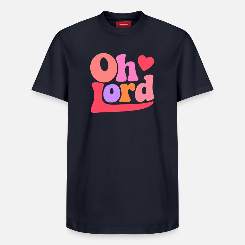 Oh Lord - Relaxed Unisex Supima Cotton T-Shirt – von SPREAD - Navy