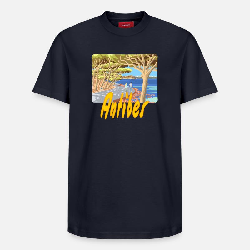 Antibes - T-shirt unisexe décontracté en coton Supima – de SPREAD - bleu marine