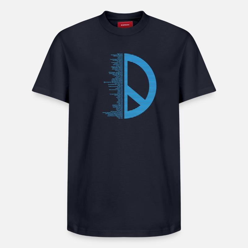 Pacifica - Peace - Relaxed Unisex Supima Cotton T-Shirt – by SPREAD - navy