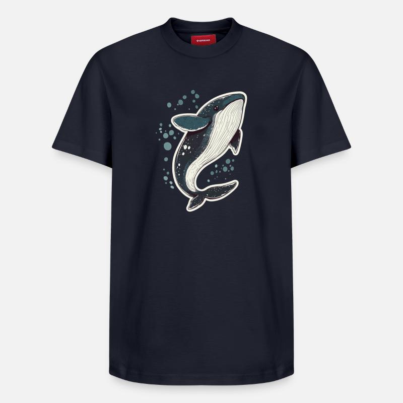 Wal - Relaxed Unisex Supima Cotton T-Shirt – von SPREAD - Navy