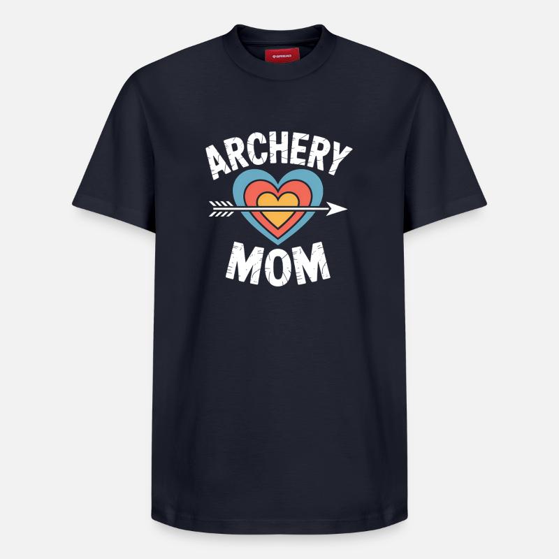 Bogenschießen Spruch Mutter Bogenschießen Geschenk - Relaxed Unisex Supima Cotton T-Shirt – von SPREAD - Navy