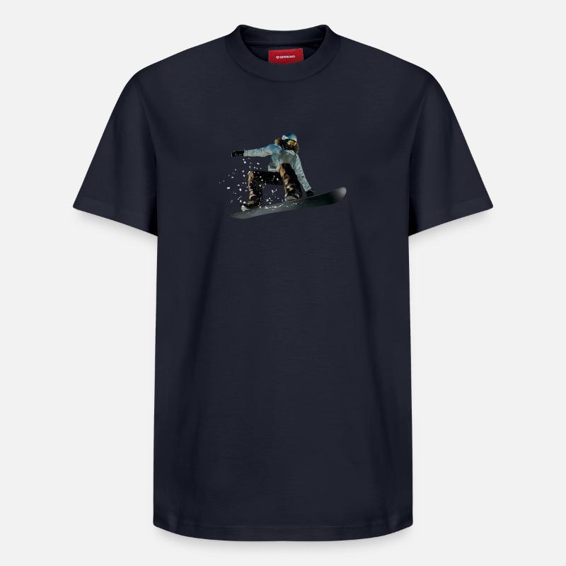 Planche à neige - T-shirt unisexe décontracté en coton Supima – de SPREAD - bleu marine