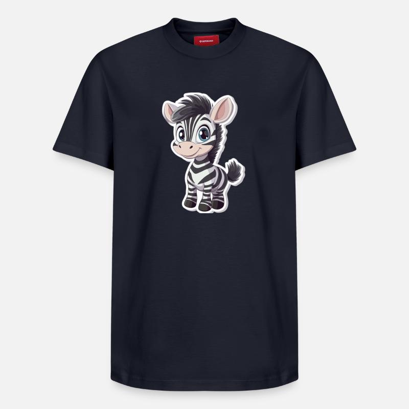 Zèbre - T-shirt unisexe décontracté en coton Supima – de SPREAD - bleu marine