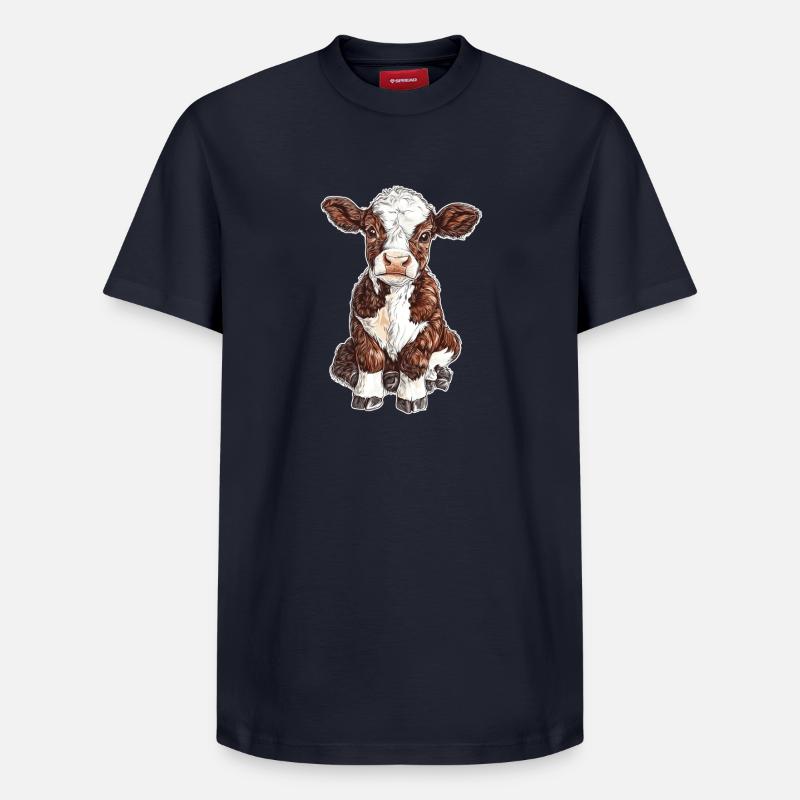 Kuh - Relaxed Unisex Supima Cotton T-Shirt – von SPREAD - Navy