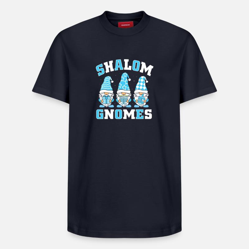 Hanoukka Hanoukka Hanoukka Gnome - T-shirt unisexe décontracté en coton Supima – de SPREAD - bleu marine