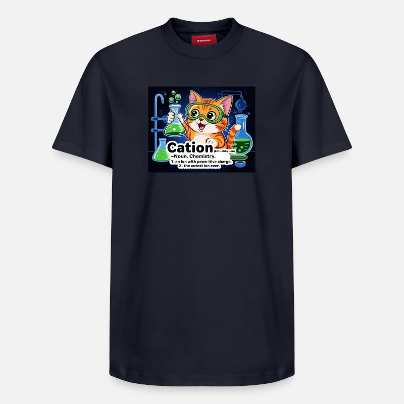 Cation – Pawsitive Chemistry Chat - T-shirt unisexe décontracté en coton Supima – de SPREAD - bleu marine