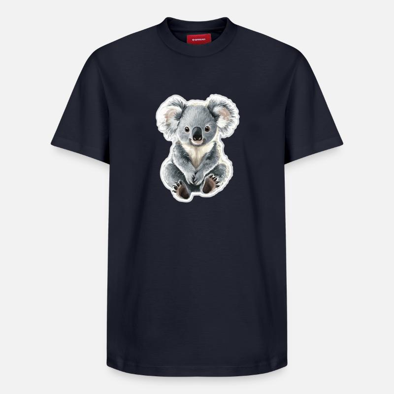 Koala - T-shirt unisexe décontracté en coton Supima – de SPREAD - bleu marine