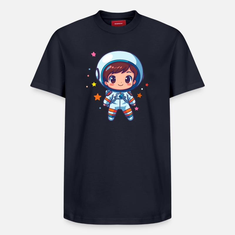 Petit homme de l’espace - T-shirt unisexe décontracté en coton Supima – de SPREAD - bleu marine