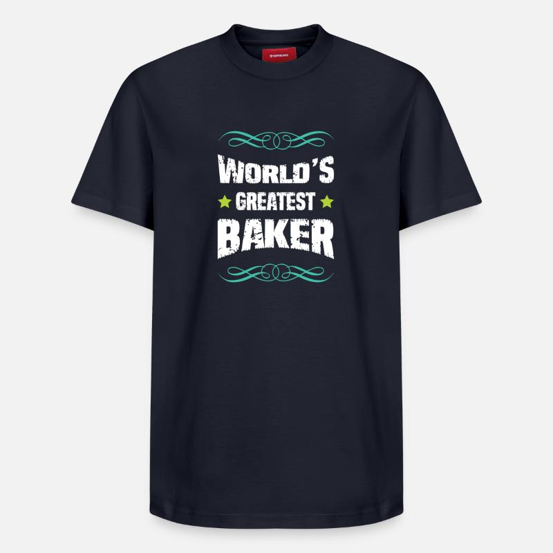 Weltbester Bäcker - Relaxed Unisex Supima Cotton T-Shirt – von SPREAD - Navy