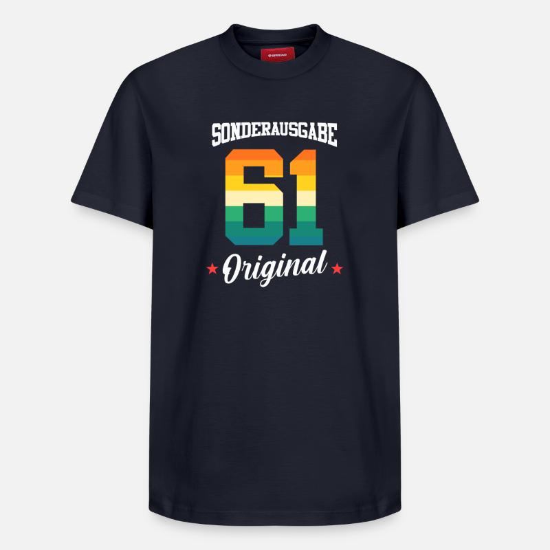 61 Anniversaire - T-shirt unisexe décontracté en coton Supima – de SPREAD - bleu marine