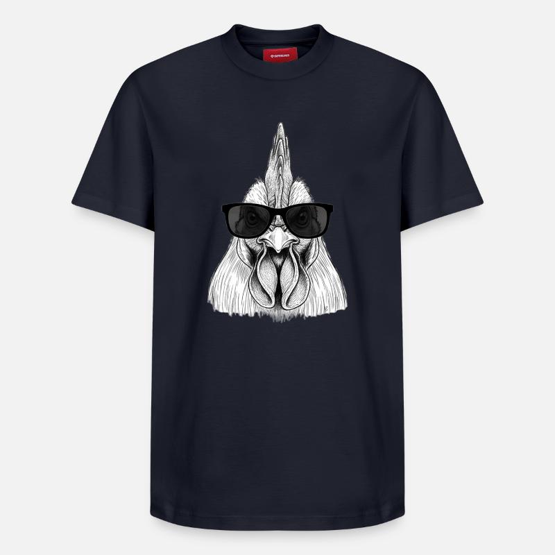 Coq - T-shirt unisexe décontracté en coton Supima – de SPREAD - bleu marine
