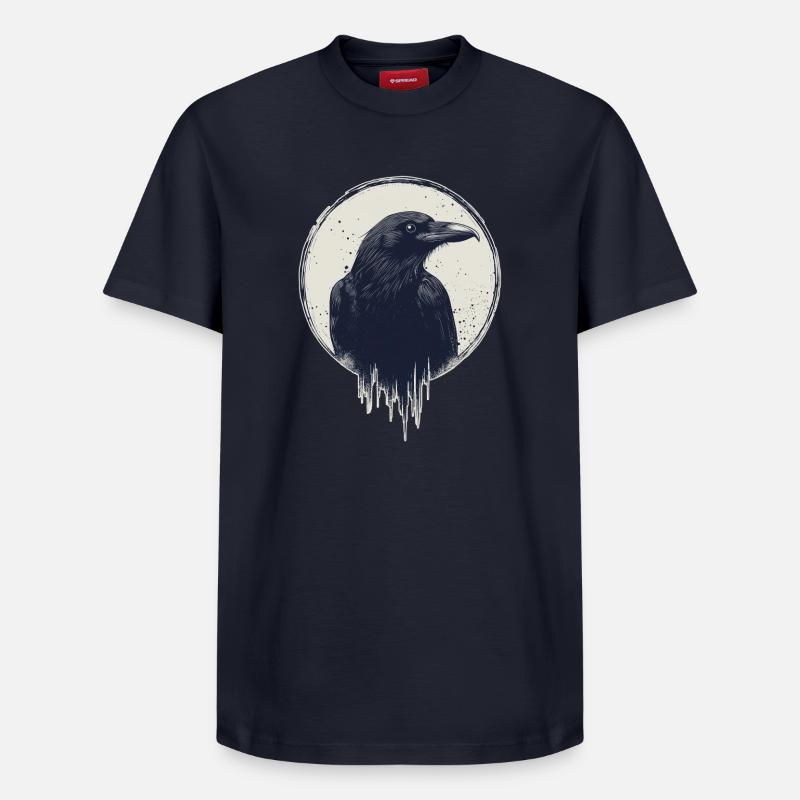 Corbeau - T-shirt unisexe décontracté en coton Supima – de SPREAD - bleu marine