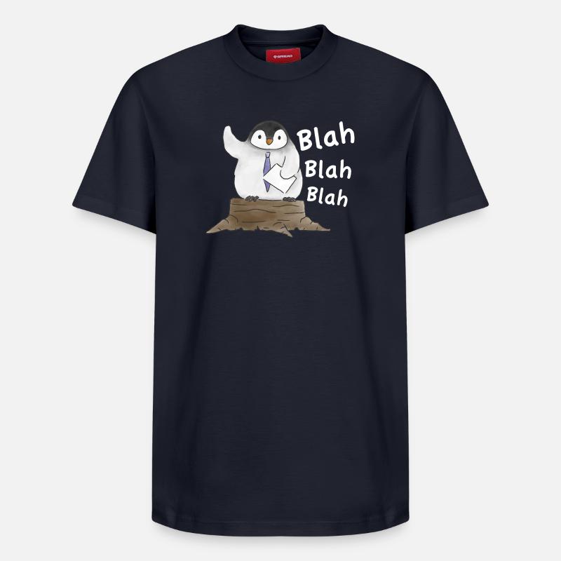 Discours du Pinguin-Rede du Pingouin - T-shirt unisexe décontracté en coton Supima – de SPREAD - bleu marine