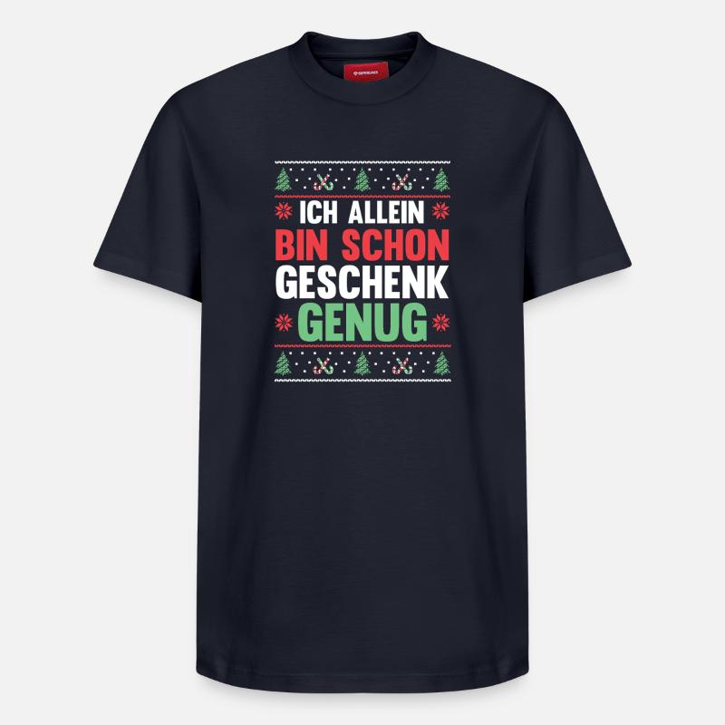 Noël du Père Noël - T-shirt unisexe décontracté en coton Supima – de SPREAD - bleu marine