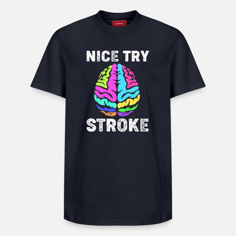Stroke Stroke - T-shirt unisexe décontracté en coton Supima – de SPREAD - bleu marine