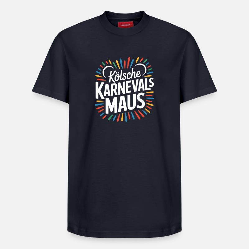 Kölsche Karnevalsmaus Karneval Köln Kölner Maus - Relaxed Unisex Supima Cotton T-Shirt – von SPREAD - Navy