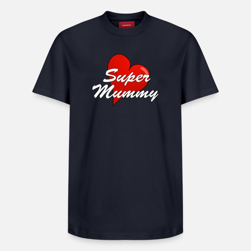 SUPER MAMAN - T-shirt unisexe décontracté en coton Supima – de SPREAD - bleu marine