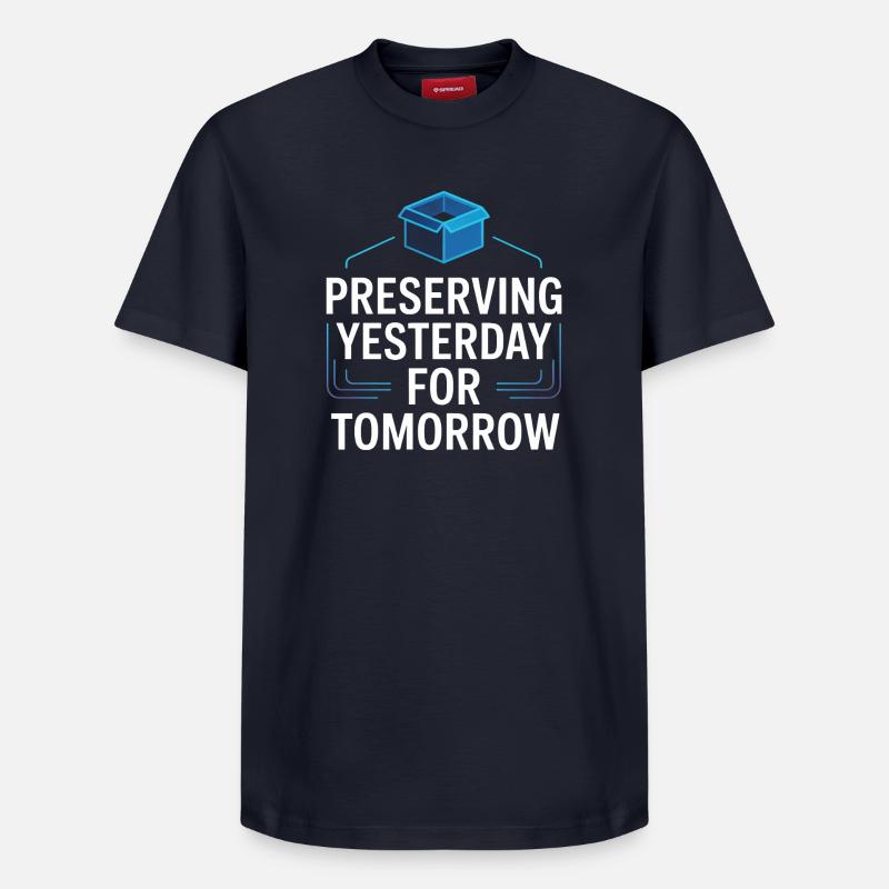 Préserver hier pour demain - T-shirt unisexe décontracté en coton Supima – de SPREAD - bleu marine